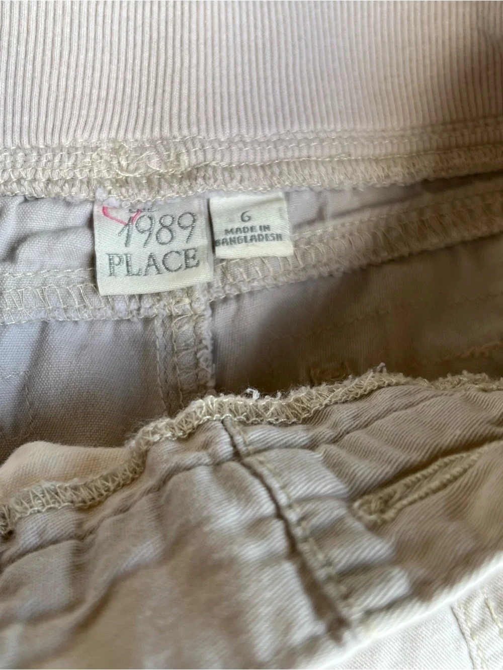 The Children’s Place Girls Khaki Roll Tab Cargo Pants Size 6 Convertible Capri